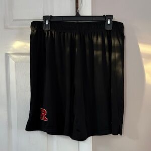 Black Shorts with Red R Logo